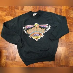 Vintage 1987 WMMS Cleveland Ohio Rock Radio Men's Long Sleeve Sweater XL